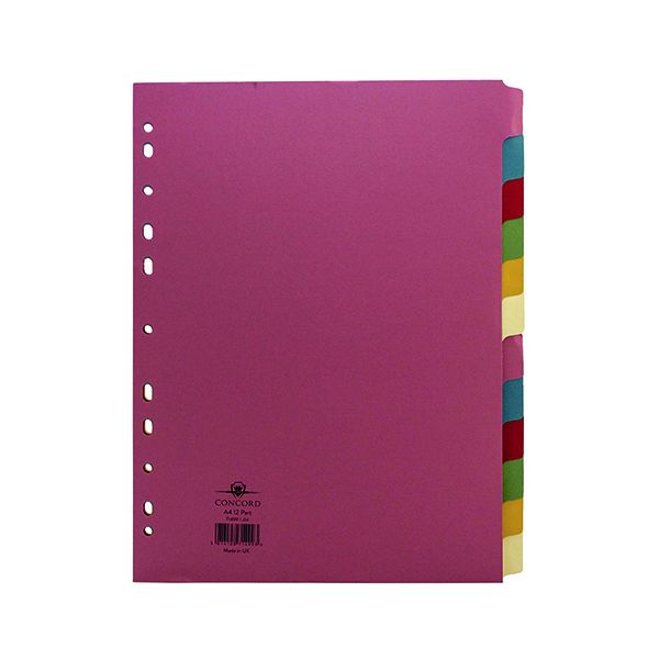 Concord Subject Divider A4 12 Part image