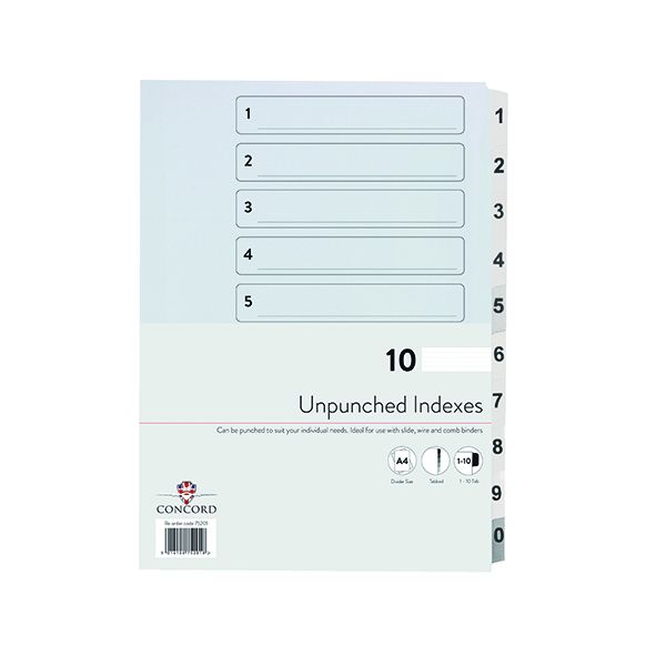 Concord 1-10 Upchd Pres Index Pk 10 image
