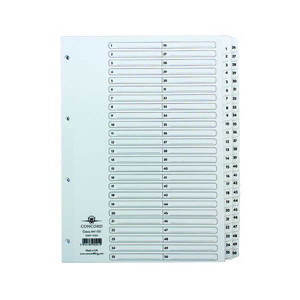 Concord Classic Index 1-50 Wh Cs55 image