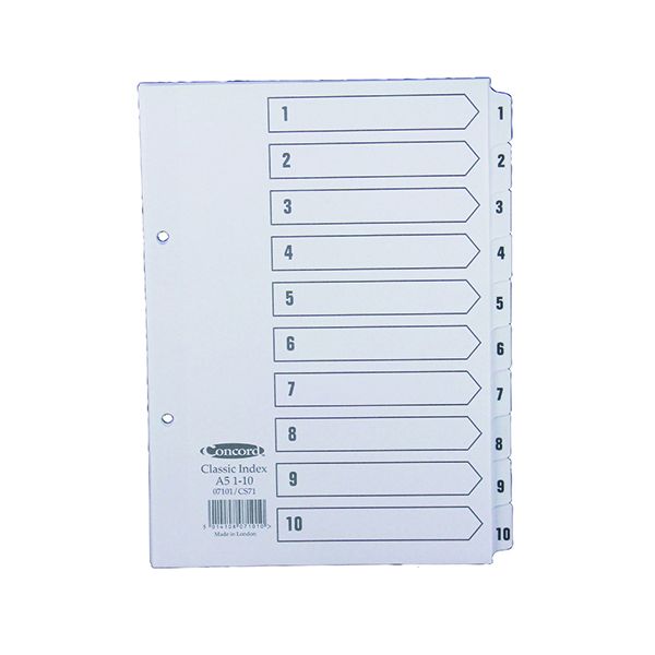 Concord 1-10 Classic Index 2 Hl A5 W image
