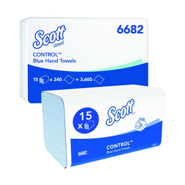 Scott Cntl V Fold Twl 1 Ply Blu Pk15 image