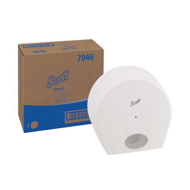 Scott Control Toilet Tissue Dispenser Centrefeed Roll White Jumbo 7046 image 1