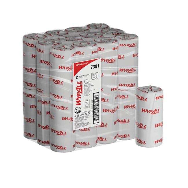 Wypall L20 Medium Duty Cleaning Paper Wipes Blue (Pack of 12) 7381 image 4