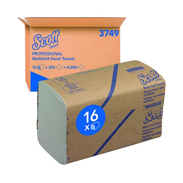 Scott Multifold H/Towels White Pk16 image