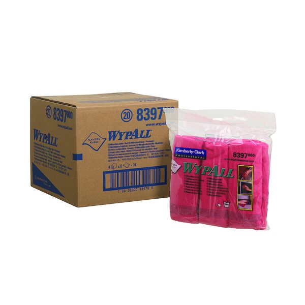 Wypall Microfibre Cloth Red Pk6 8397 image