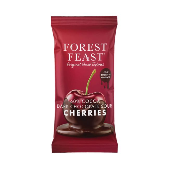 Forest Feast Belgian Dark Chocolate Sour Cherries Impulse40g (Pack of 12) 06020 image 1