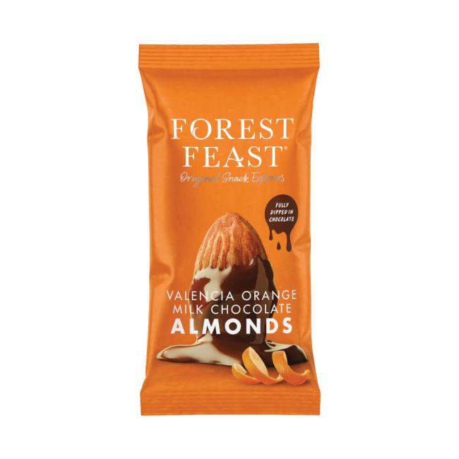 Forest Feast Valencia Orange Milk Chocolate Almonds Impulse 40g (Pack of 12) 06024 image 1