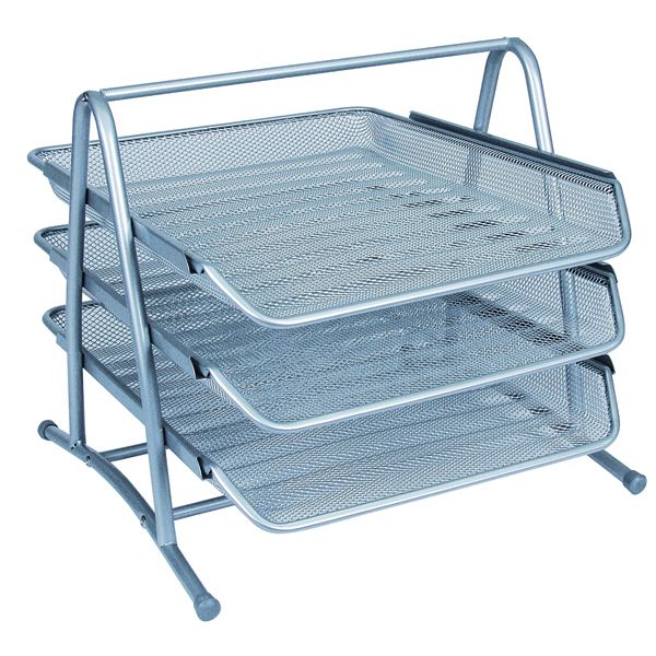 Q-Connect 3 Tier Letter Tray Silver image