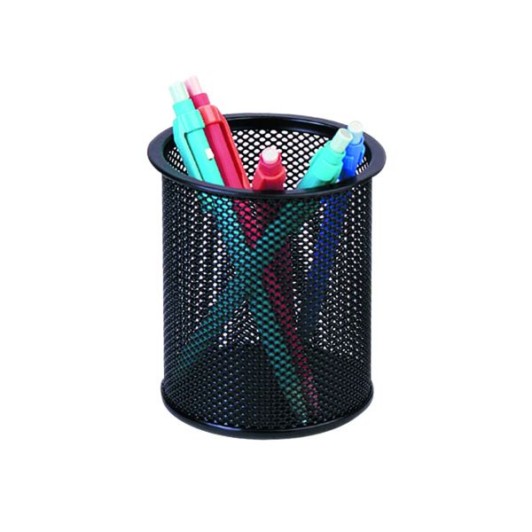 Q-Connect Mesh Pen Pot Black Kf00864 image