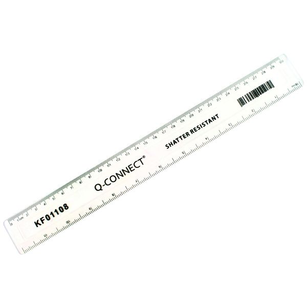 Q-Connect Ruler Shatterproof Plastic image