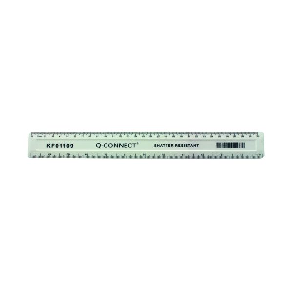 Q Connect Ruler Shatterproof 30cm image