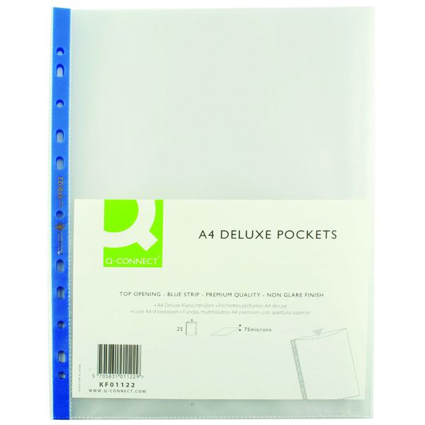 Punched Pock A4 Top-Opening Pk25 Blu image
