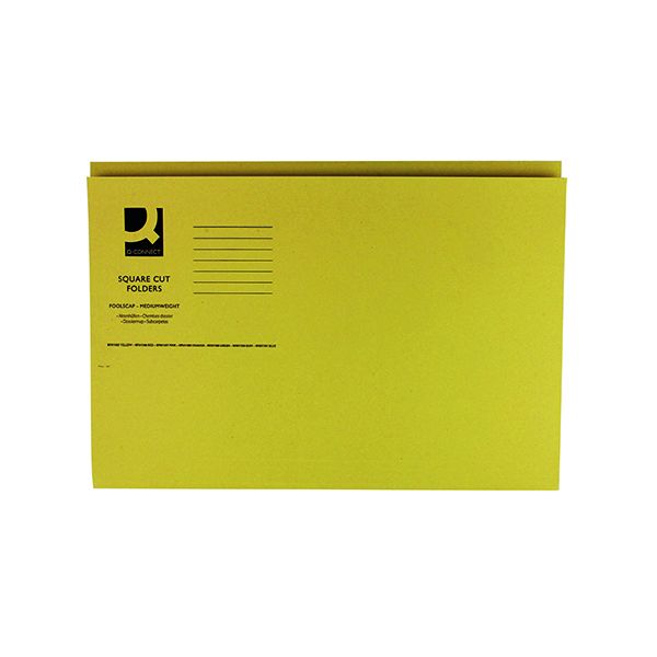 Q-Connect Sq Cut Folder Med Ylw P100 image