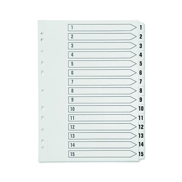 Q Connect Index 1-15 Polyprop White image
