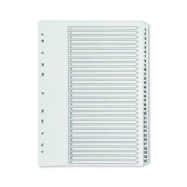 Q Connect Index 1-31 Polyprop White image