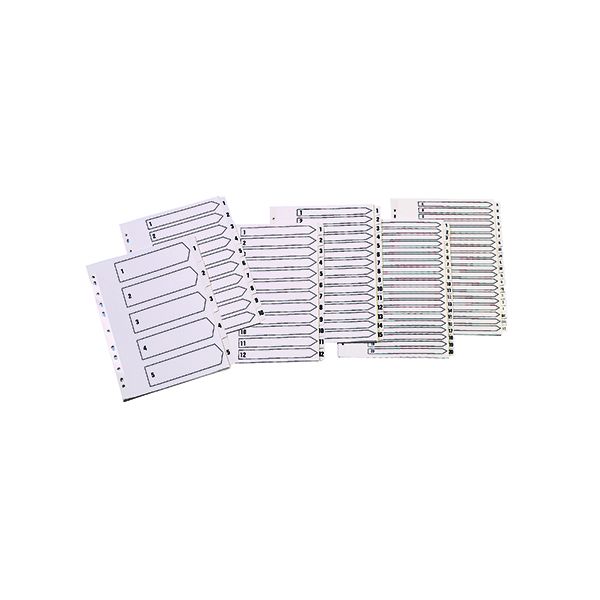 Q-Connect 1-5 Index Clear Tab Wht image