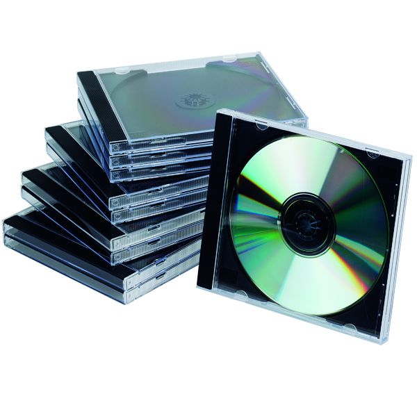 Q-Connect Cd Jewel Case Blk/Clr Pk10 image