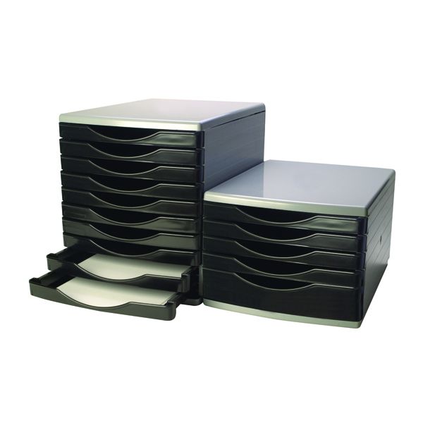 Q-Connect 5 Drawer Tower Blk Grey image