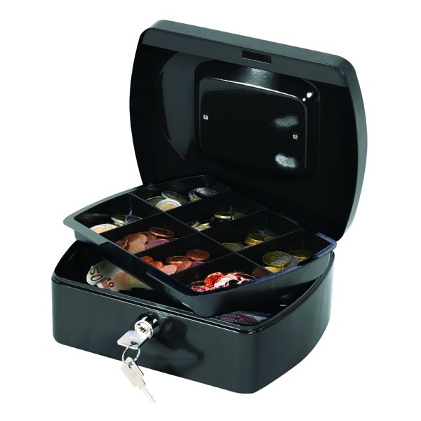 Q-Connect 8 Inch Black Cash Box image