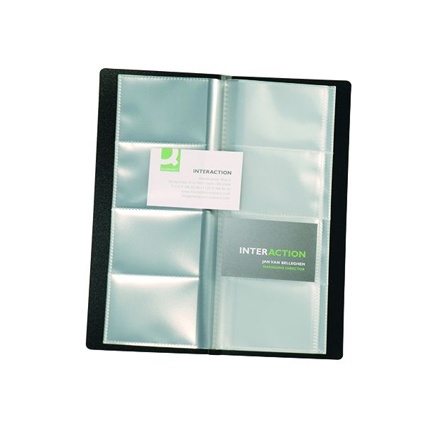 Q CONNECT NAME CARD HOLDER 160 CARDS BLK image