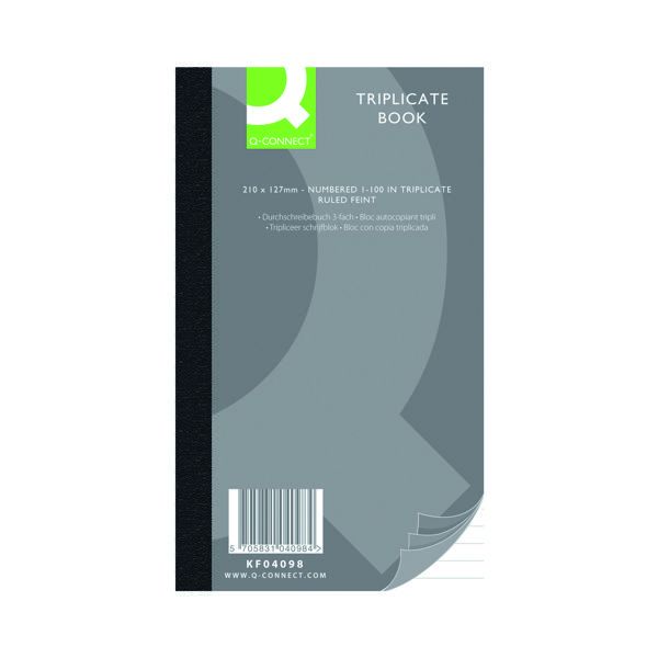 Q-Connect Triplicate Book 210x127mm image