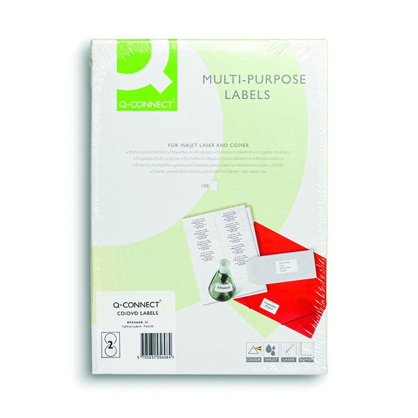 Q-Connect Cd-R Labels 2 P/Sheet image