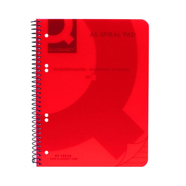 Q-Connect Poly Spiral A5 Book Trans image