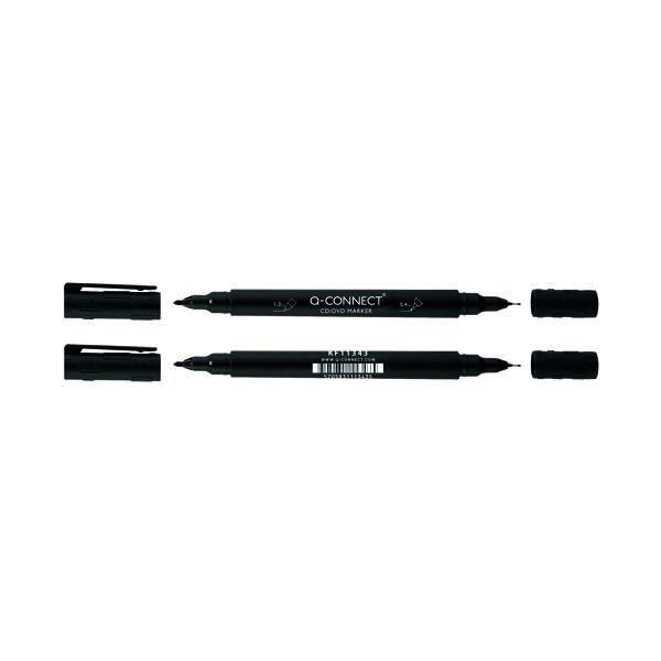 Q-Connect Dual Tip Markers Blk PK10 image
