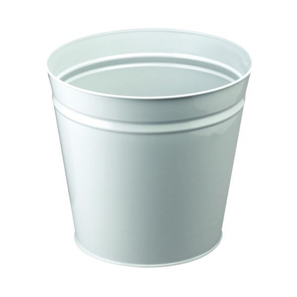 Q-Connect Metal Wste Bin 15L Rnd Gry image