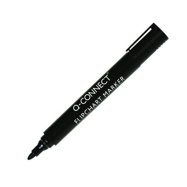 Q-Connect Flipchart Markers Blk Pk10 image
