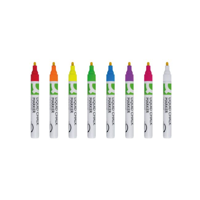 Q-Connect Chalk Markers Medium Tip Assorted Pack of 8 KF16281 image 2