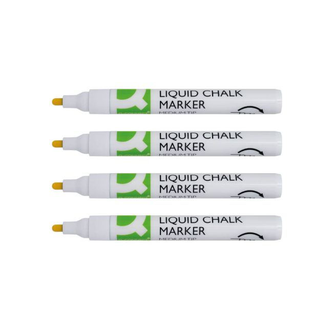 Q-Connect Chalk Markers Medium Tip White Pack of 4 KF16282 image 1