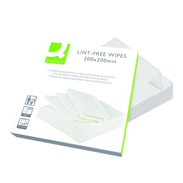 Q-CONNECT LINT FREE WIPES 200X200MM image
