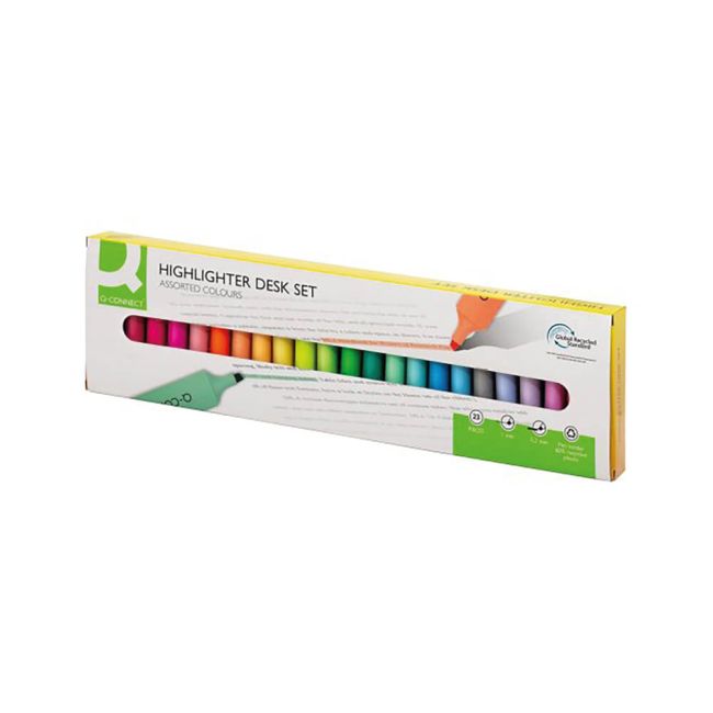 Q-Connect Highlighter Pens Deskset Assorted Pack of 23 KF17782 image 2