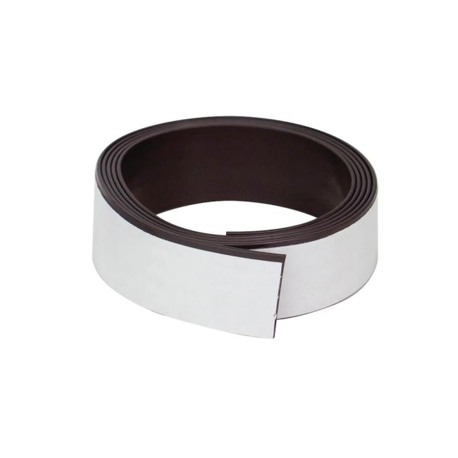 Q-Connect Magnetic Racking Strip White PVC 20mmx1.5mmx5m KF18990 image 1