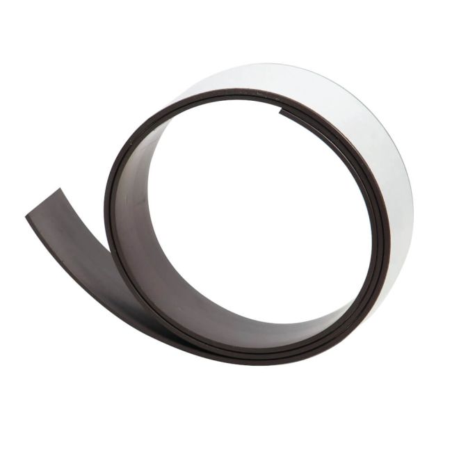 Q-Connect Magnetic Racking Strip White PVC 30mmx1.5mmx5m KF18991 image 2