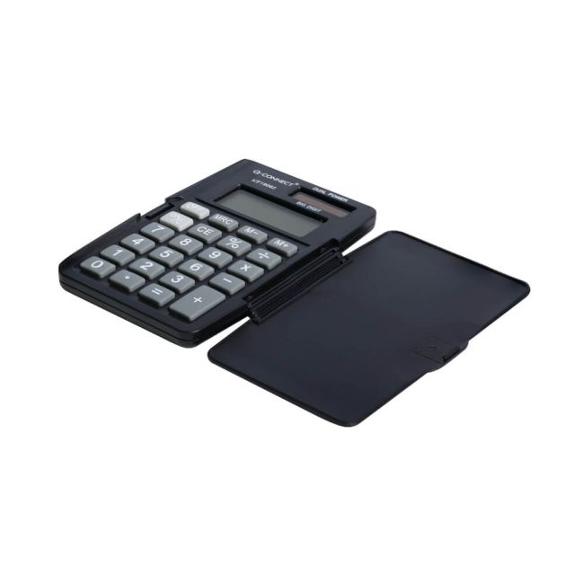Q-Connect 8 Digit Pocket Calculator with Cover Black KF19062 image 4