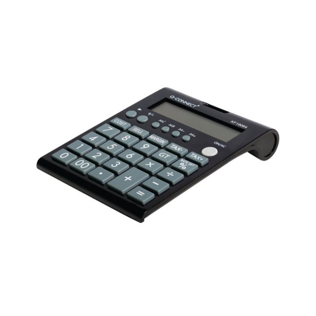 Q-Connect 12 Digit Business Table Top Calculator Medium Black KF19064 image 2