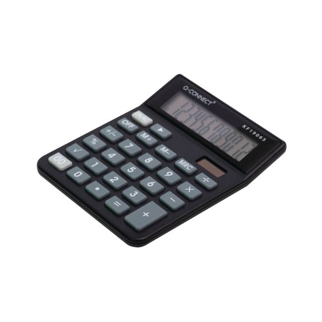 Q-Connect 12 Digit Table Top Calculator Medium Black KF19065 image 2