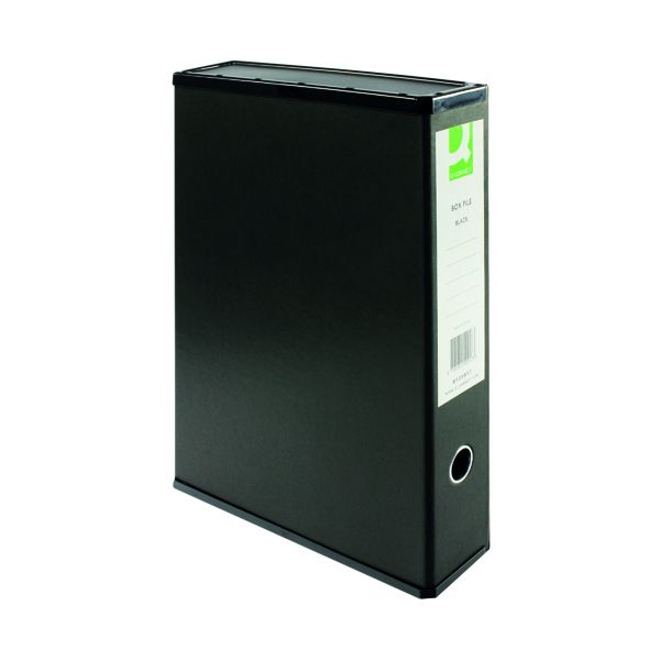 Q-Connect 75mm Box File FC Black Pk5 image