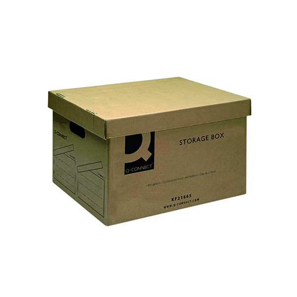 Q-Connect Brown Storage Box Pk10 image