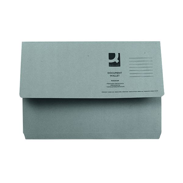 Q-Connect Document Wallet Fs Grey image