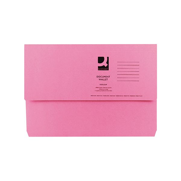 Q-Connect Document Wallet Fs Pink image