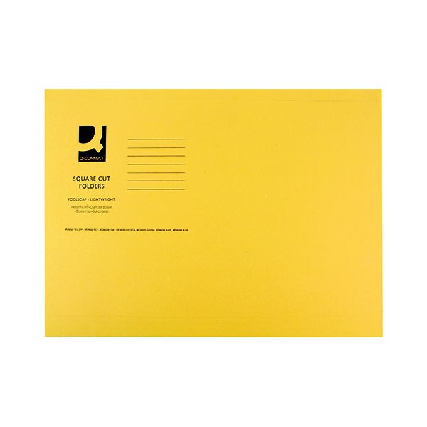 Q-Connect Sq Cut Folder Fs Yellow image