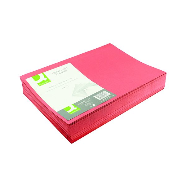 Q-Connect Sq Cut Fldr Lw Fs Red P100 image