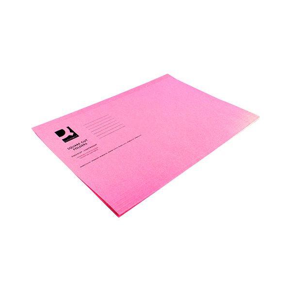 Q-Connect Square Cut Folder Fs Pink image
