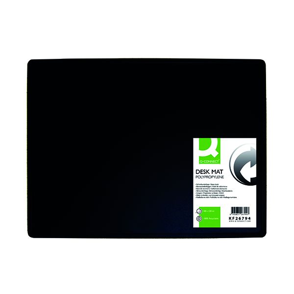 Q-Connect PP Desk Mat N/Slip Black image