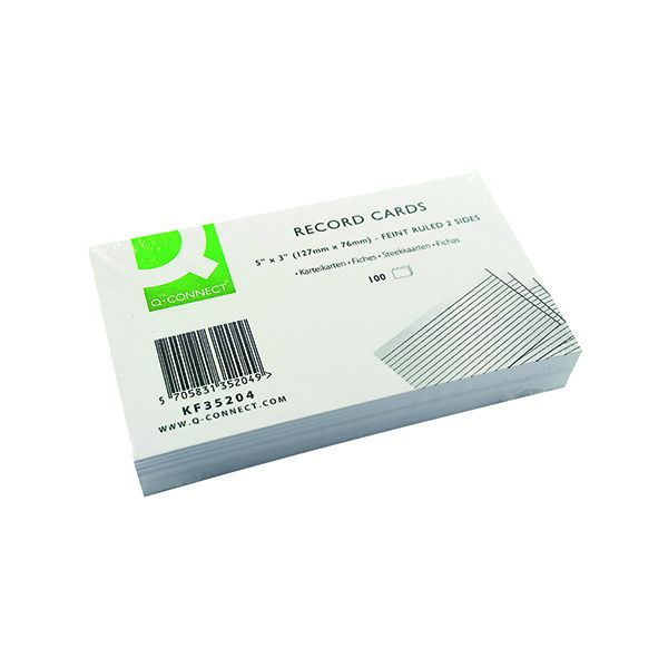 Q-Connect Recd Card 127x76 Wht P100 image