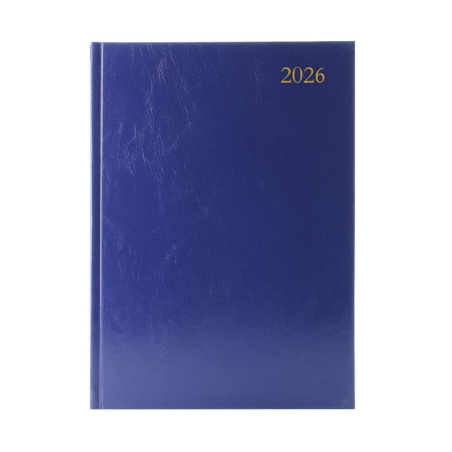 5 Star Desk Diary Day Per Page A4 Blue 2026 KFA41BU26 image 1