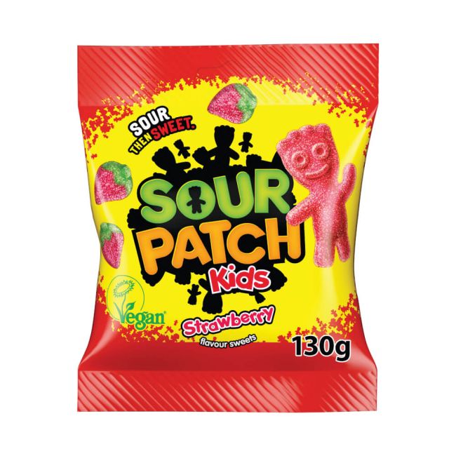 Sour Patch Kids Strawberry Gum Sweets 130g (Pack of 10) 4314130 image 2